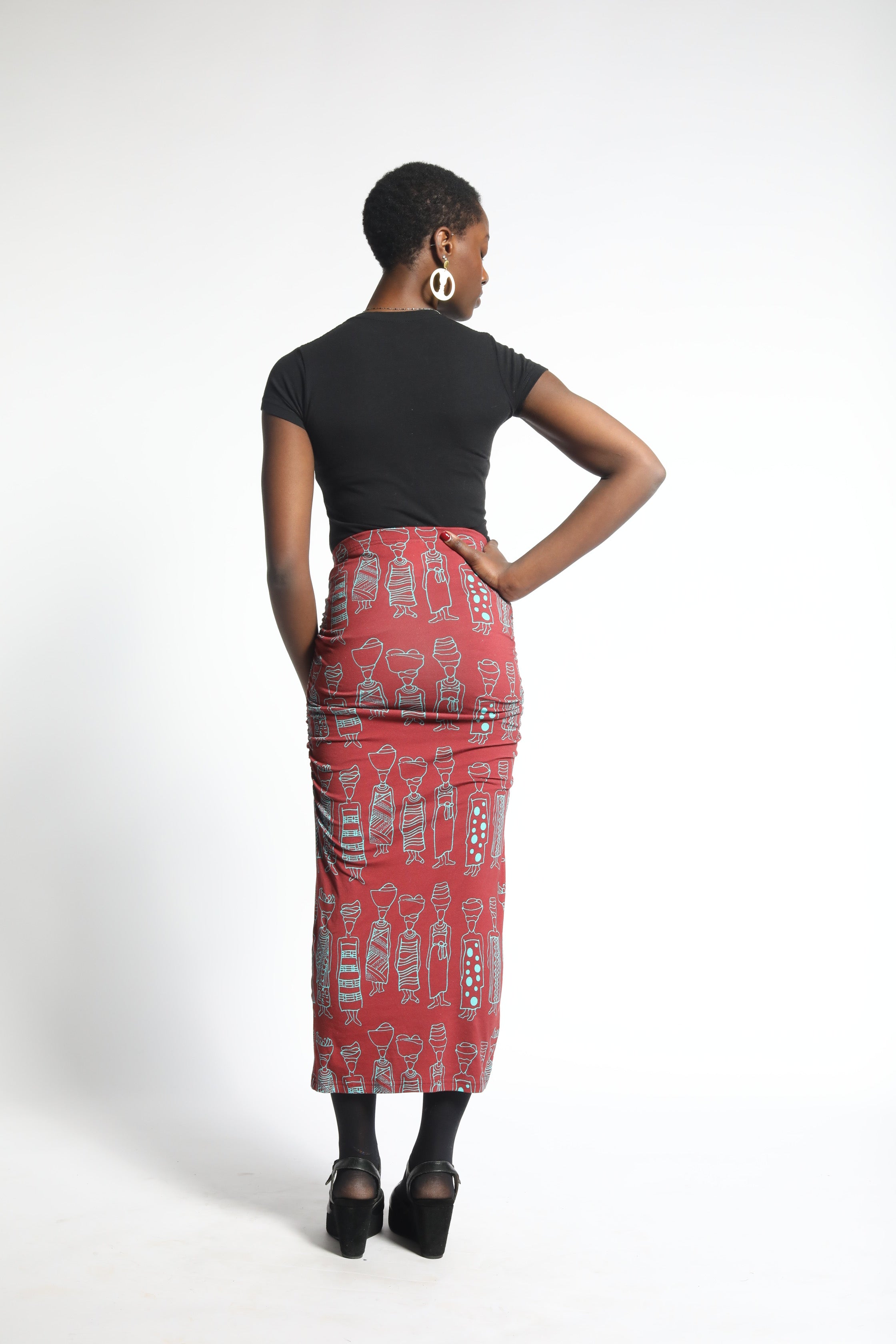 Bose midi skirt - Burgundy