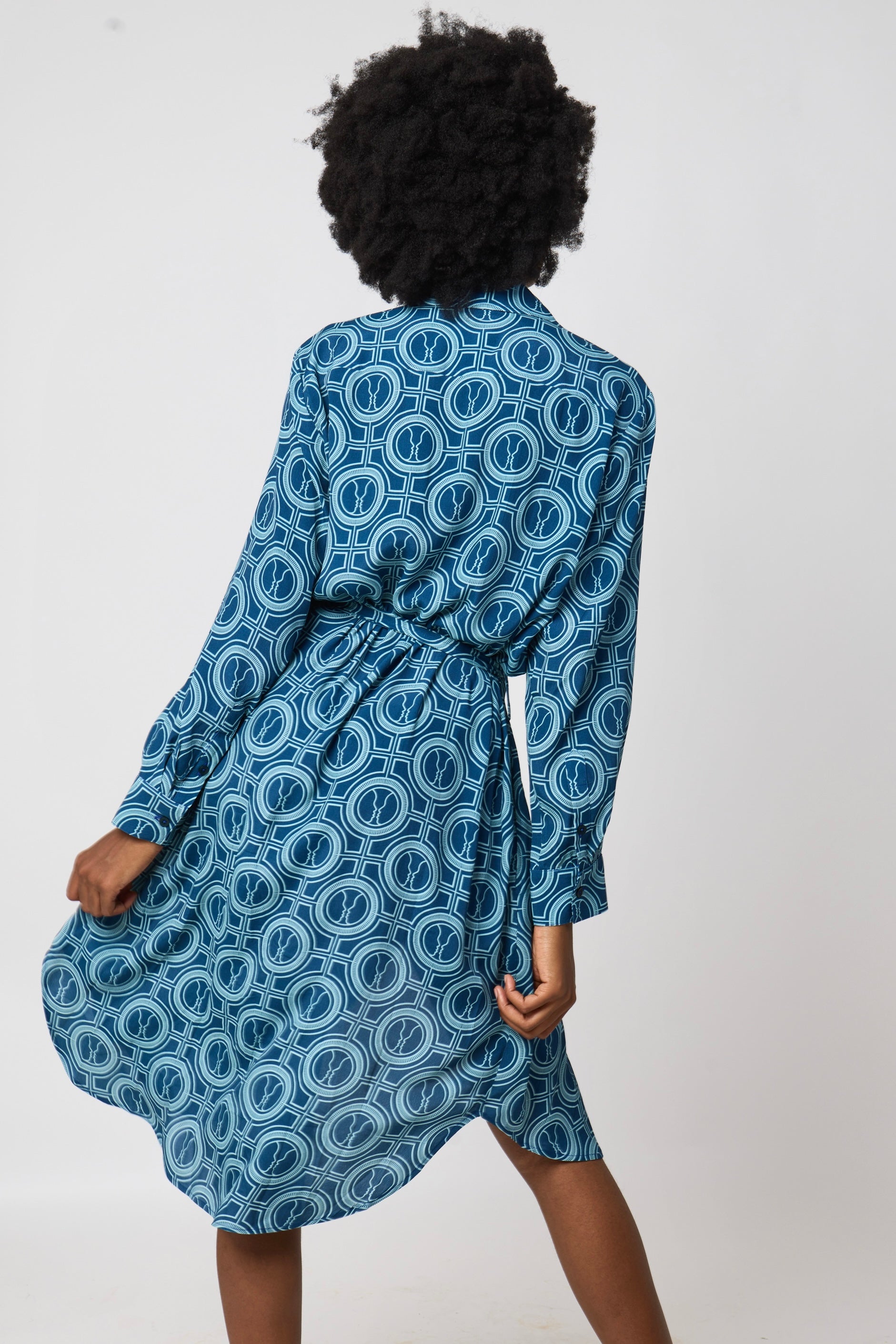 Icon shirt dress - Medium Antique Denim Blue