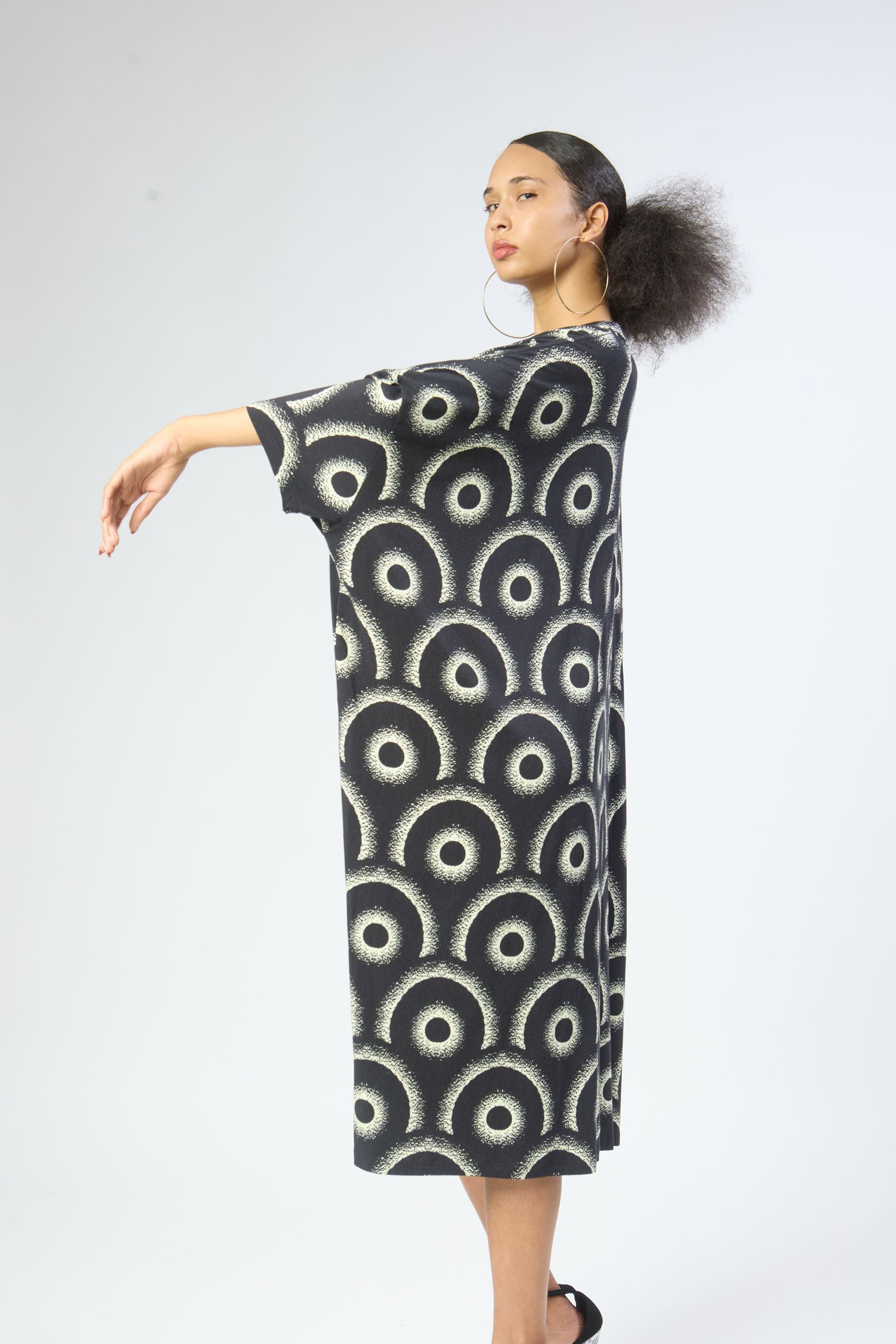 Kemi Boubou dress - Sun rising black/white