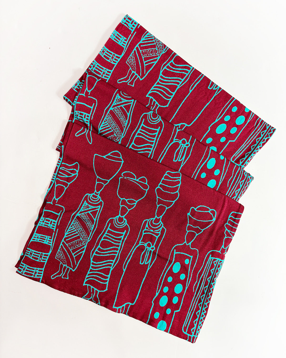 Ebi horizontal Scarf - Burgundy