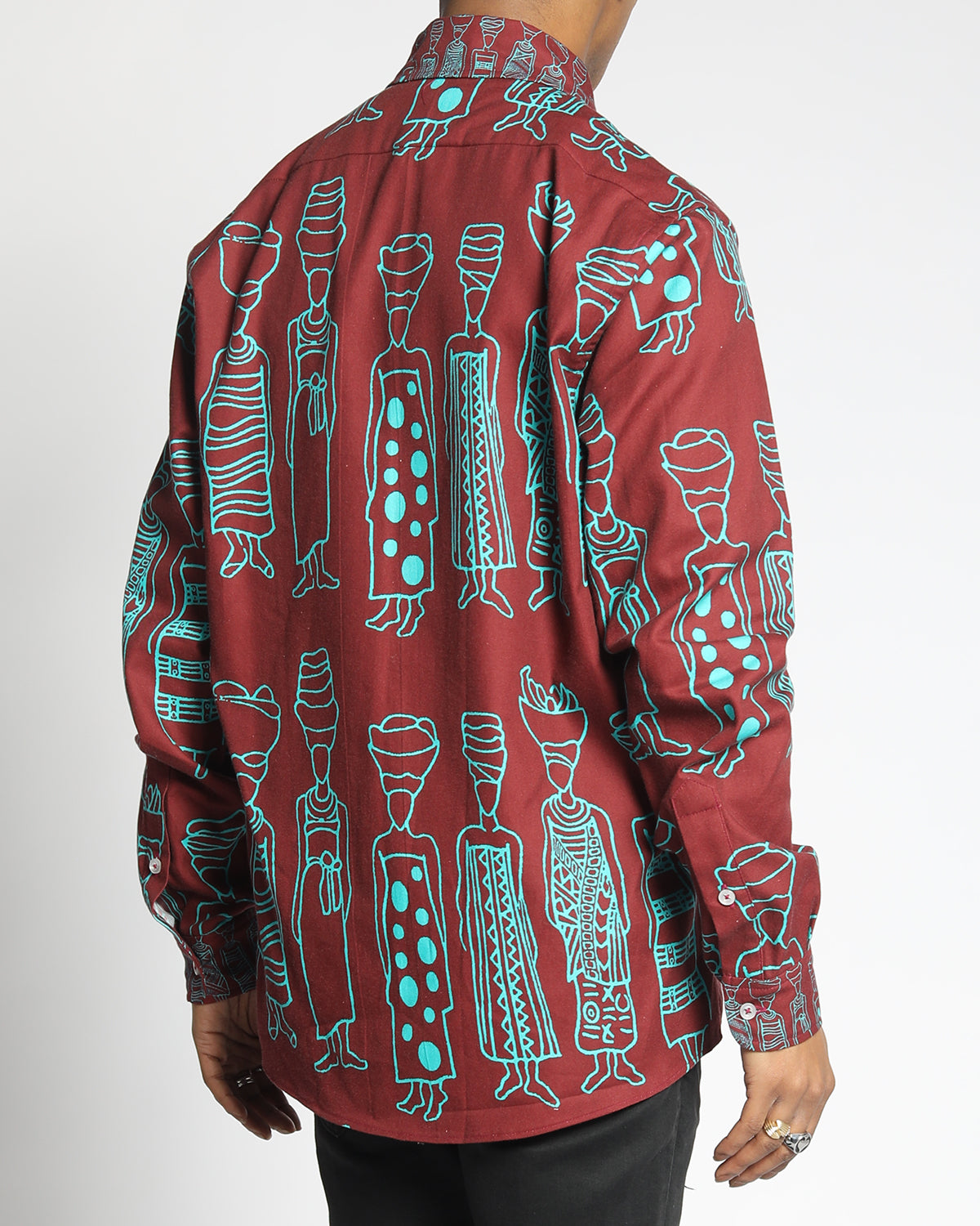Bold african motif print shirt