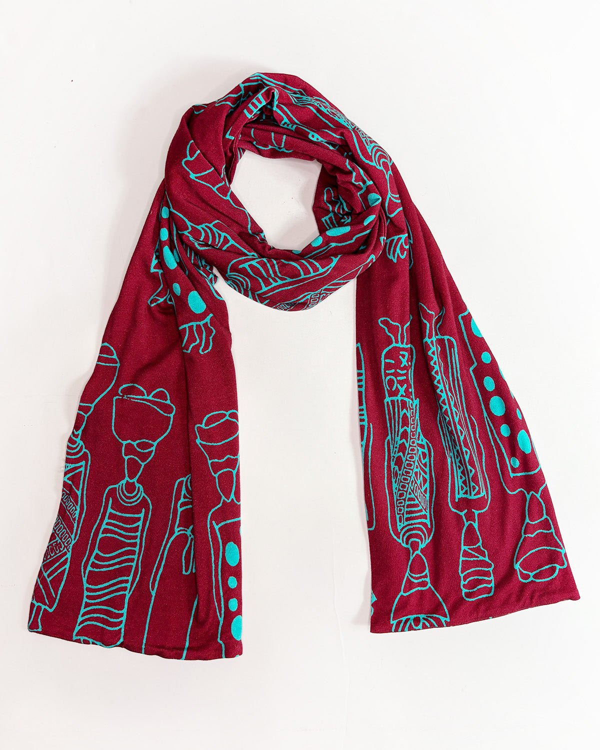 African inspired design sustainable scarf