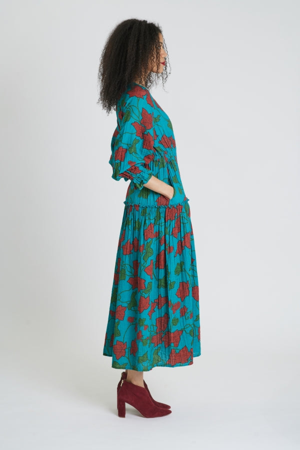 Stylish V-Neckline Maxi Dress
