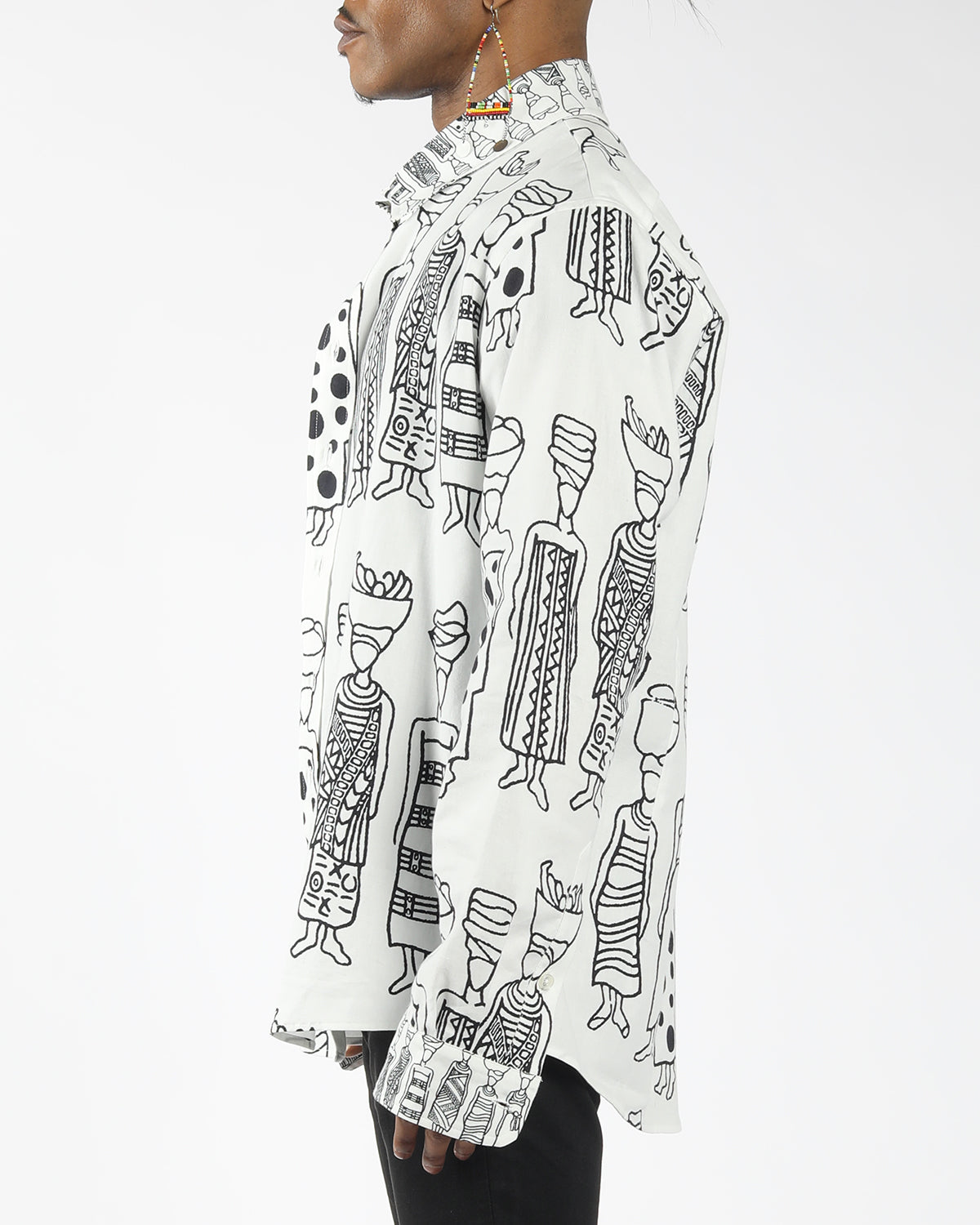 white casual loose fit sustainable cotton shirt