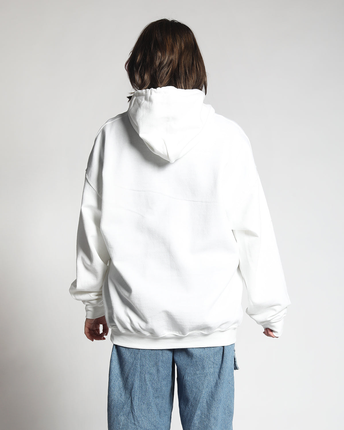 White oversize hoodie
