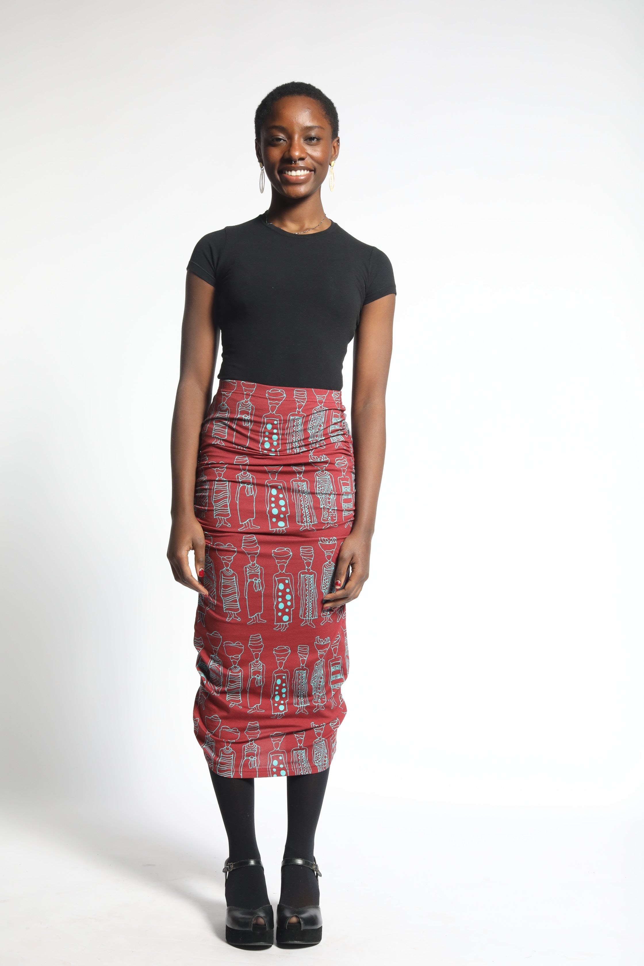 Bose midi skirt - Burgundy