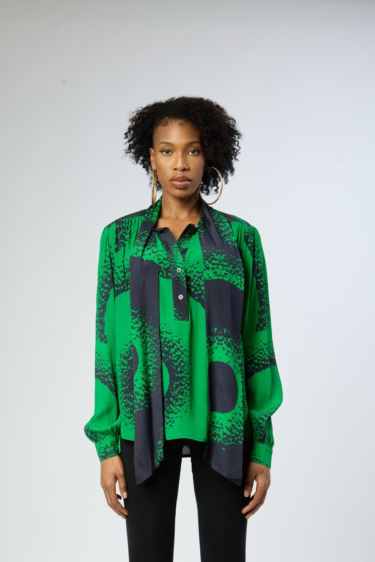 Dolly bow blouse - Sun Rising green | lolafaturotiloves