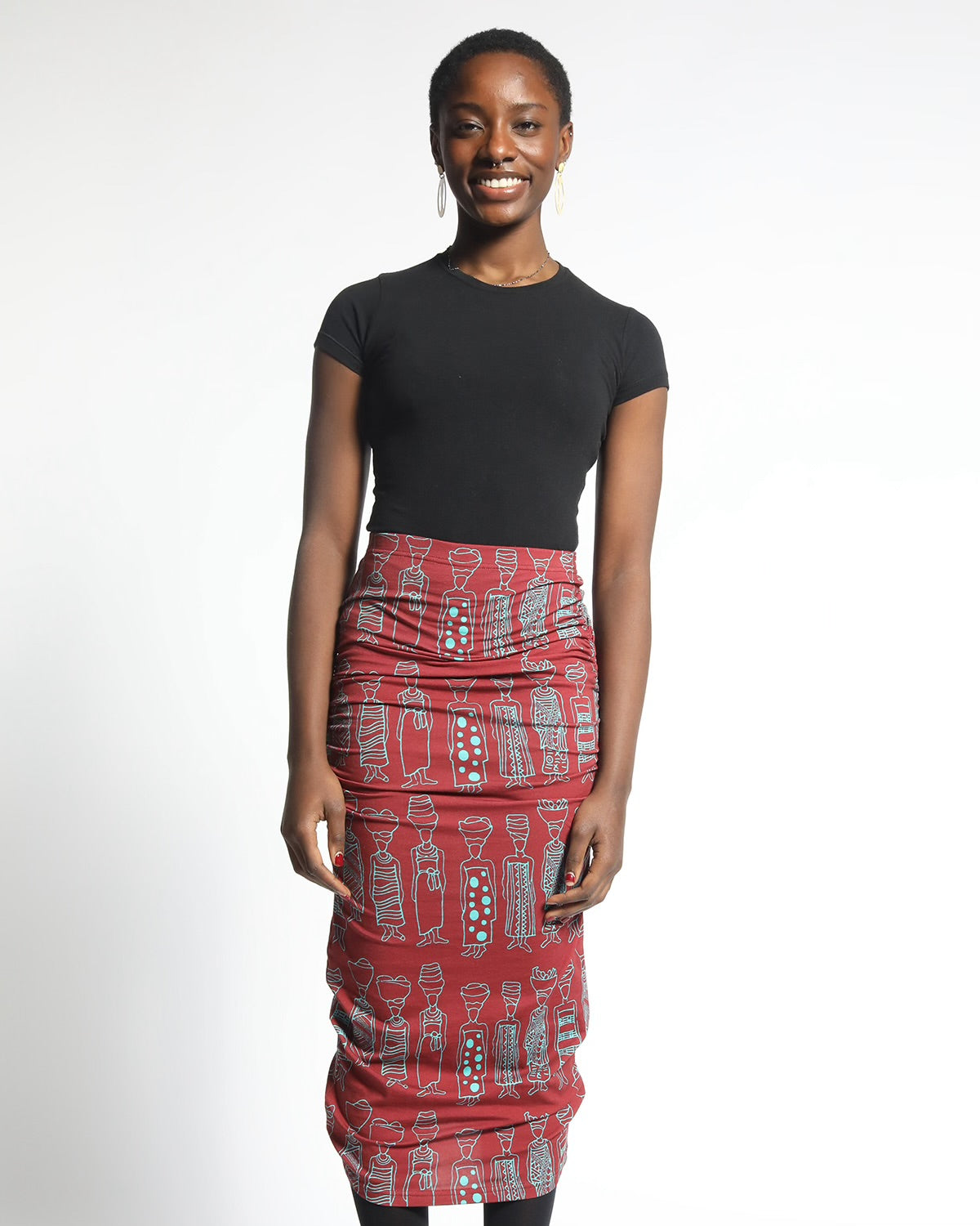 Bose midi skirt - Burgundy