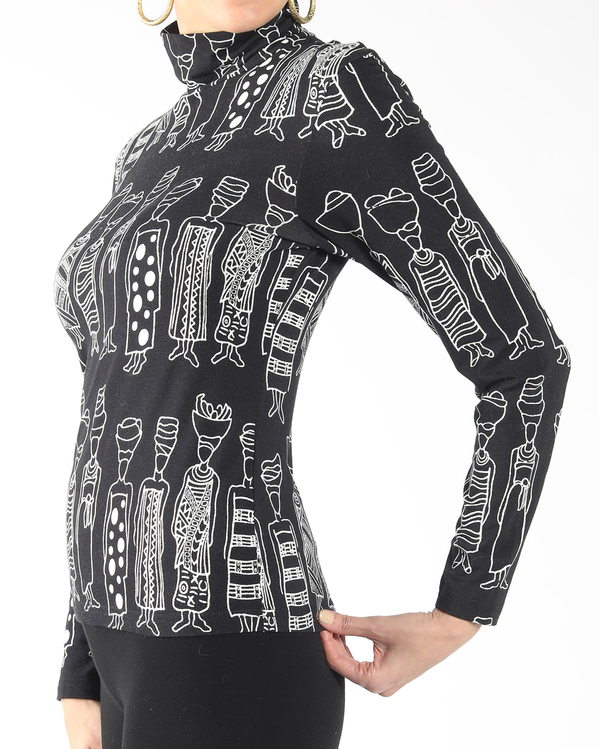 market ladies eco-friendly organig cotton turtleneck
