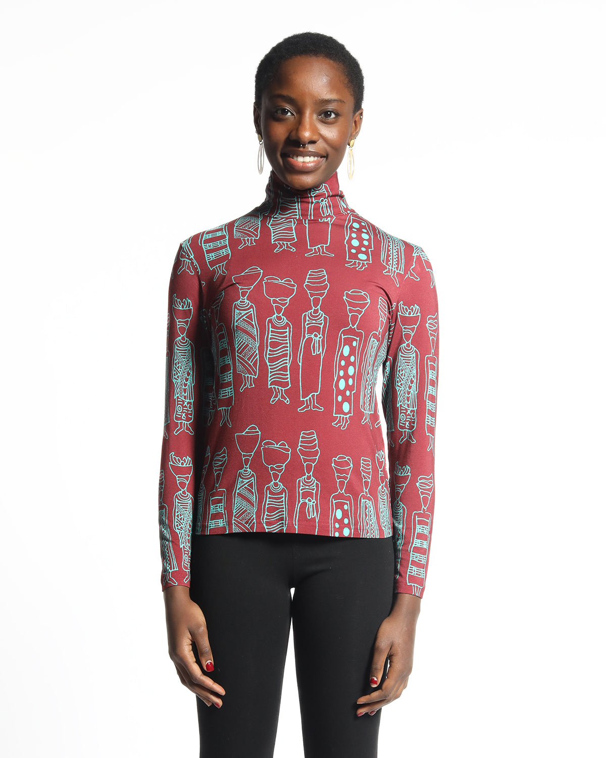 Eco friendly bamboo turtleneck designed for layering or wearing solo
