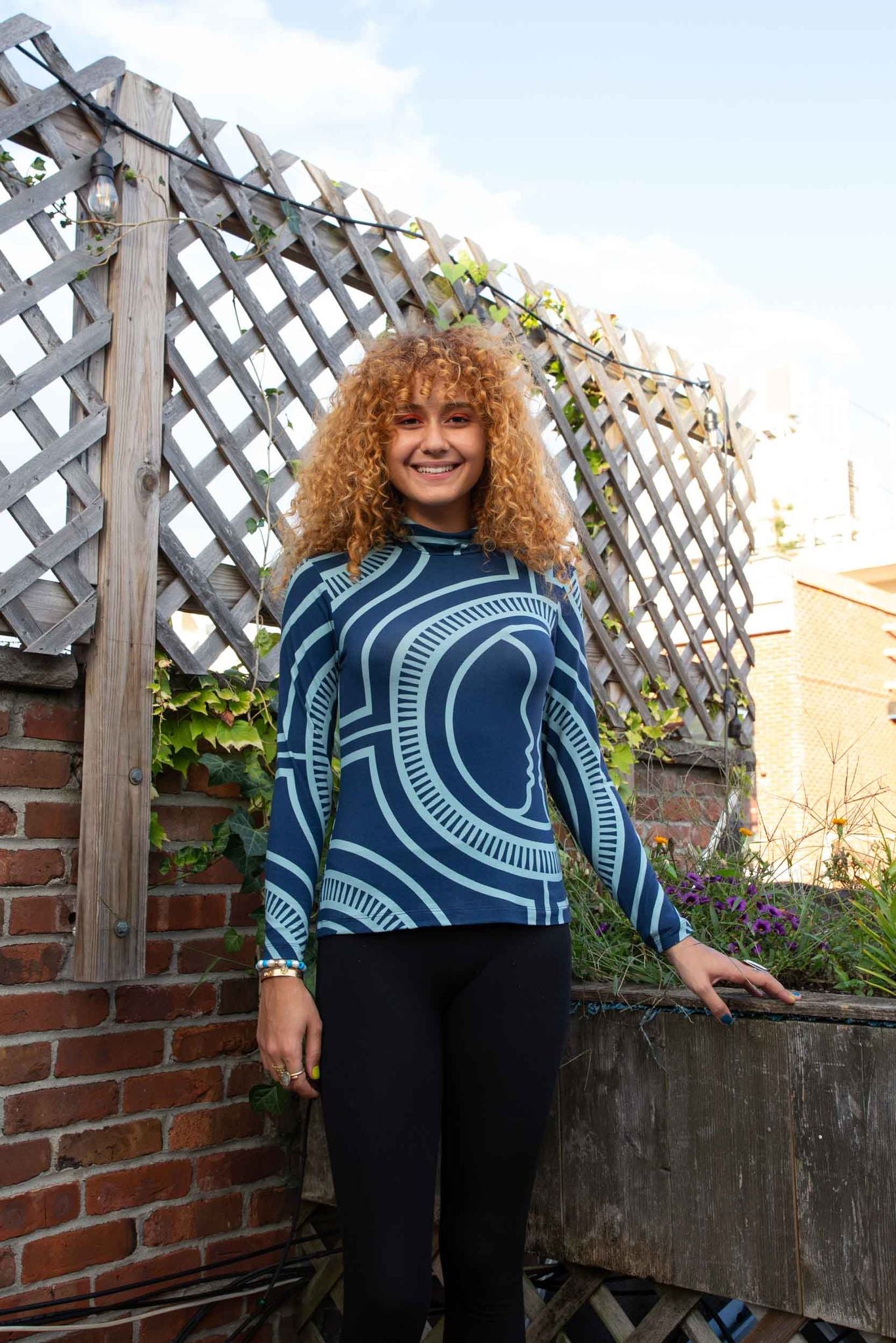 Graphic print Turtleneck - Lola Faturoti