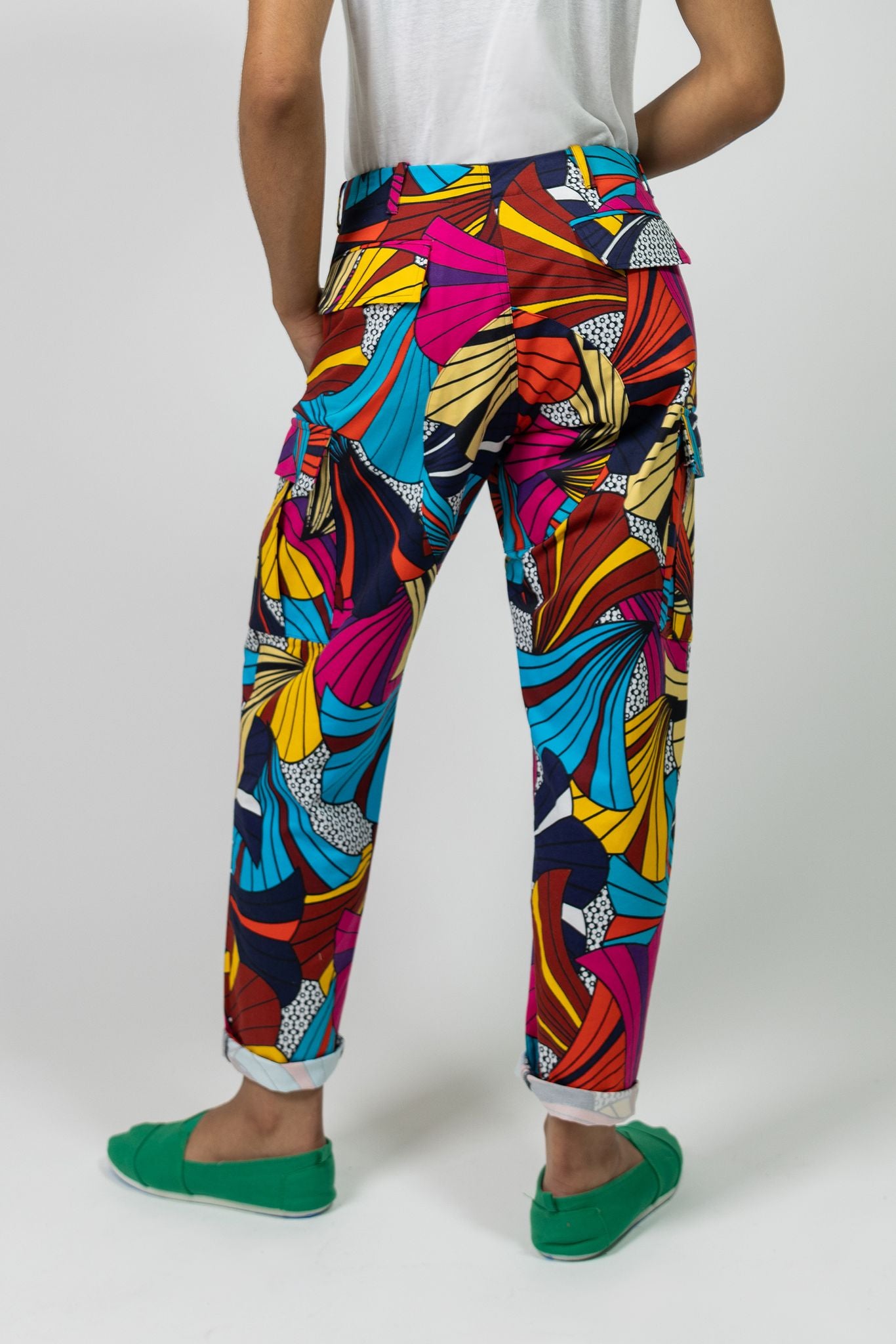 Sustainable Fashion - Scattered Spring Flowers Pants