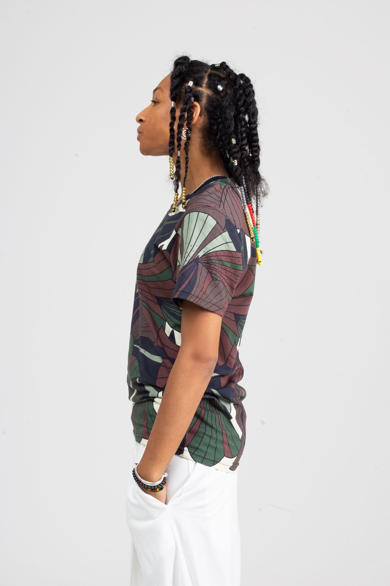 Swamp Camouflage unisex fun Tee side view