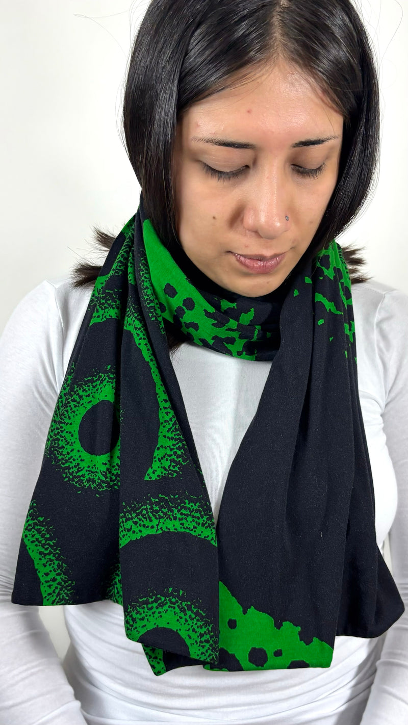 Sunrising Horizontal scarf -  Green Combo