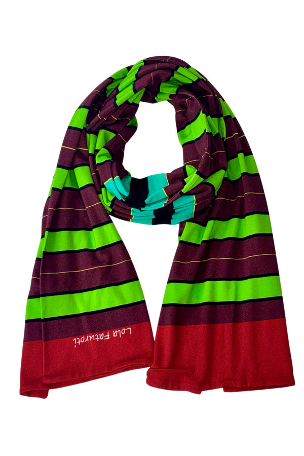 Stripe Horizontal Scarf - Green