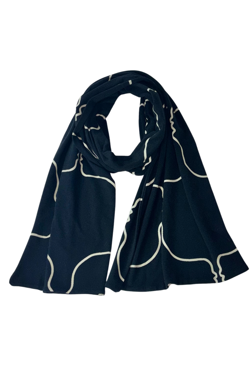 Ife Horizontal scarf - Black