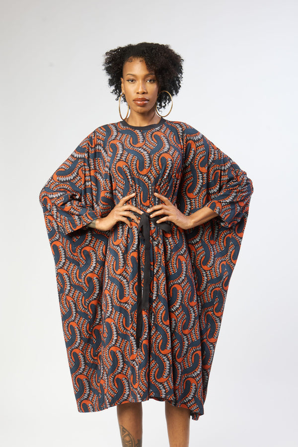 oversized tee shirt fit dress bold graphic print front view