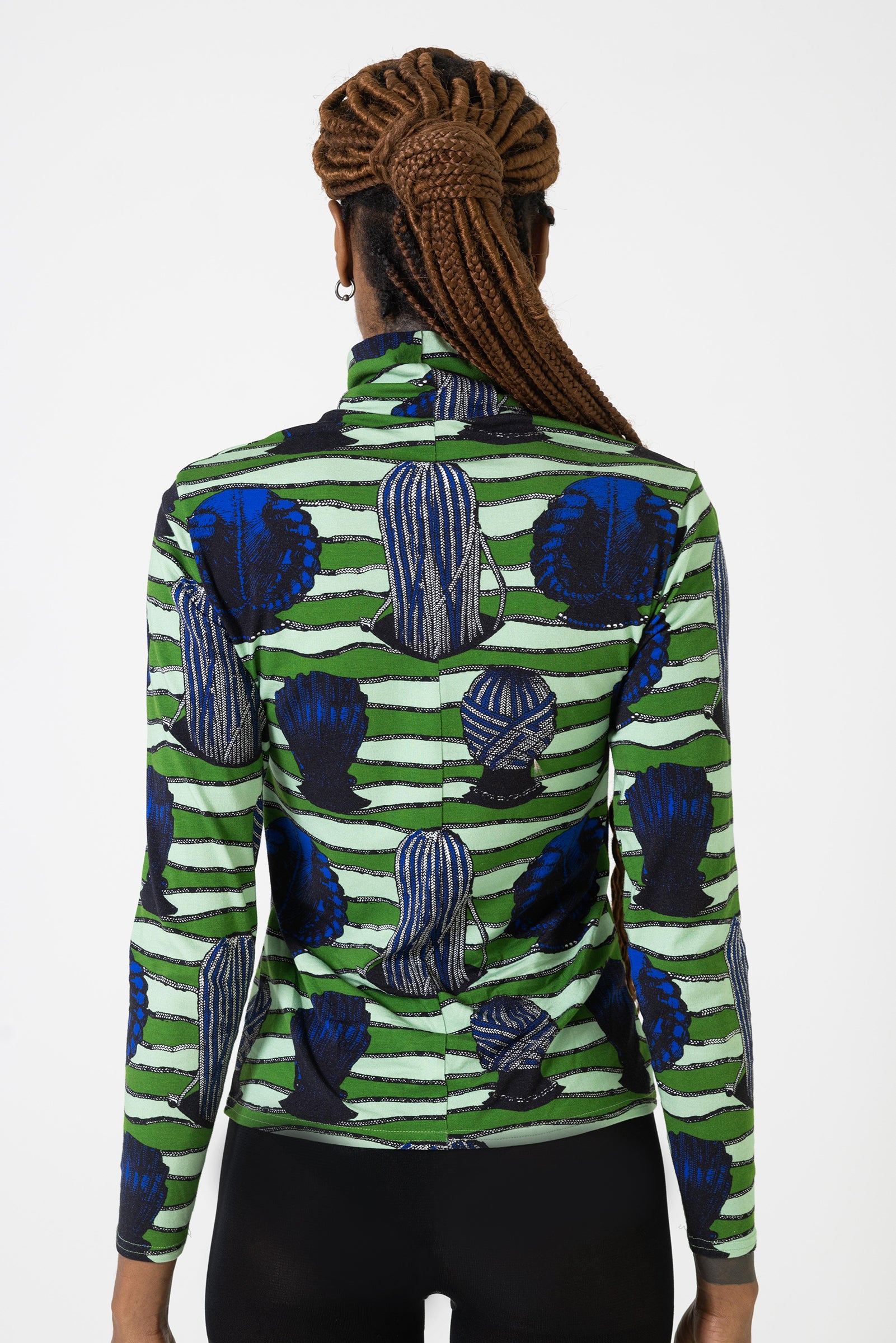 eco-friendly organic bamboo soft turtleneck back view