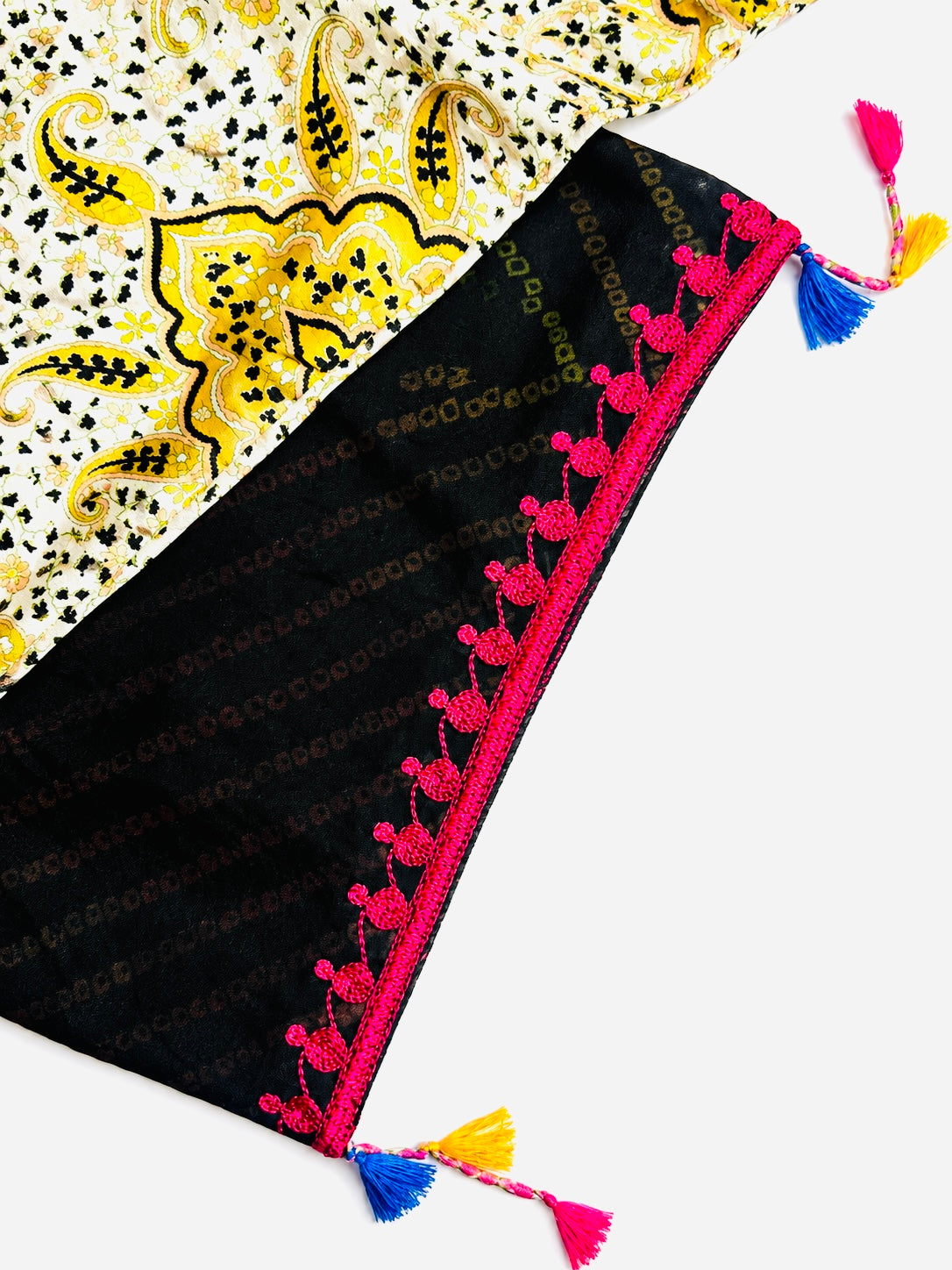 Golden Midnight Silk Scarf