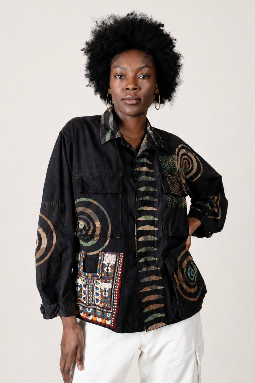 風着 Ｃｏｌｏｒｓ　ｏｆ　Ｉｎｄｉａ KUTCH No. 02 — Meera (Black)