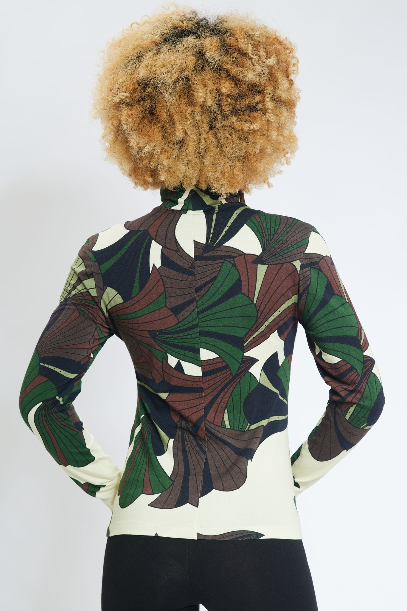 Chic Forest Swamp Turtleneck - Lola Faturoti Design