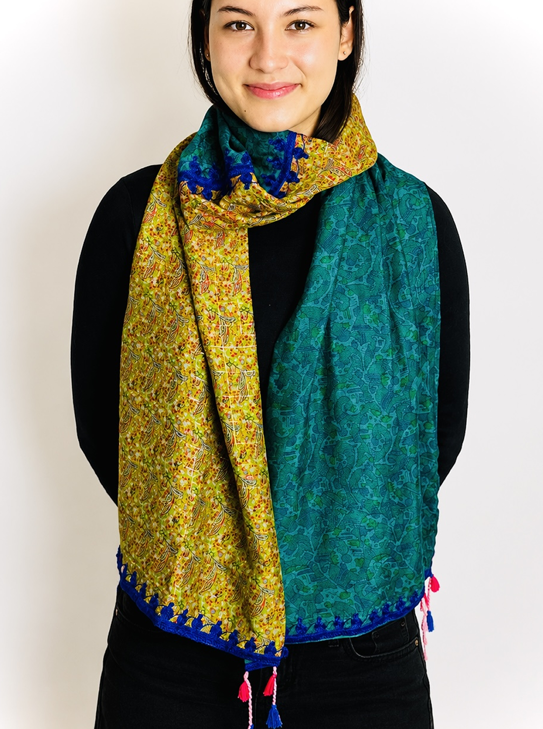 Olive Grove Silk Scarf
