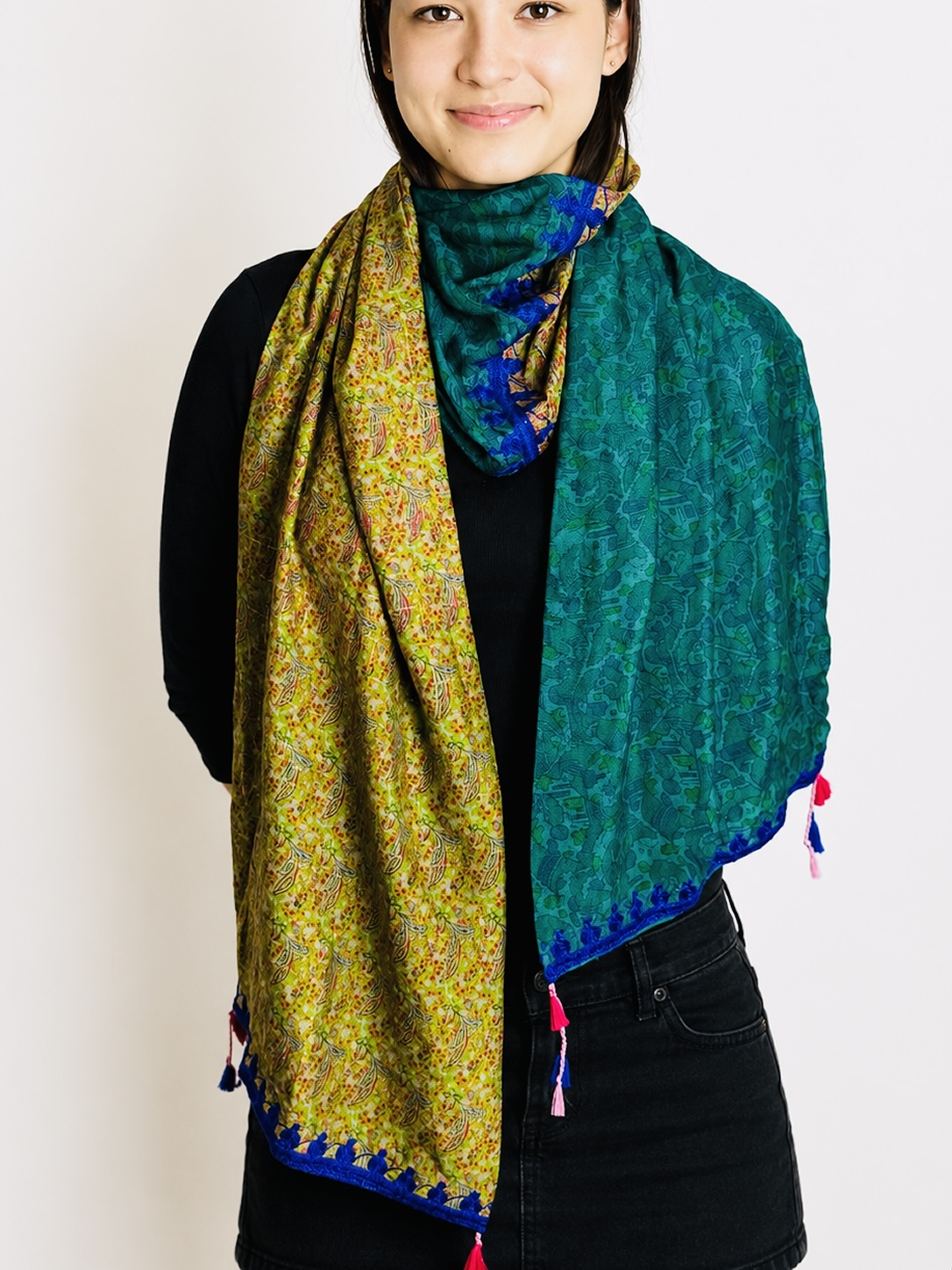 Olive Grove Silk Scarf