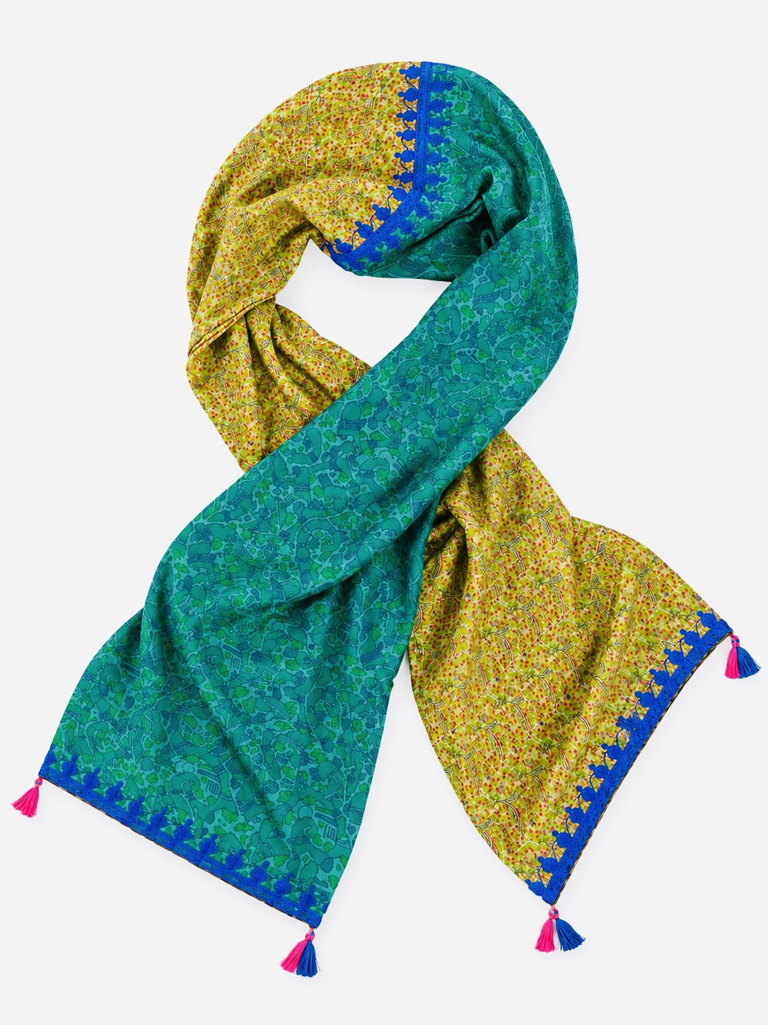 Olive Grove Silk Scarf