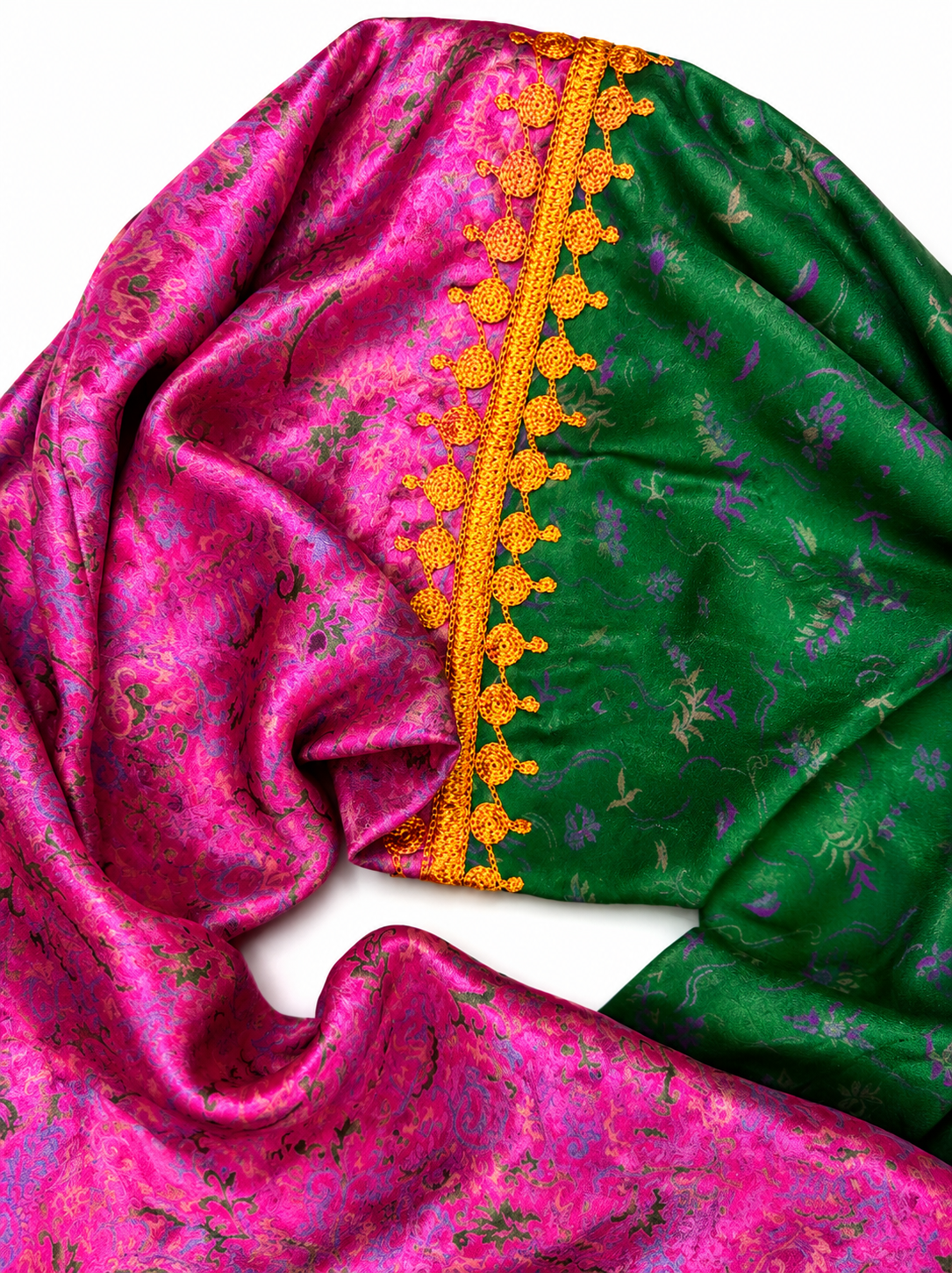Pink Emerald Silk Scarf