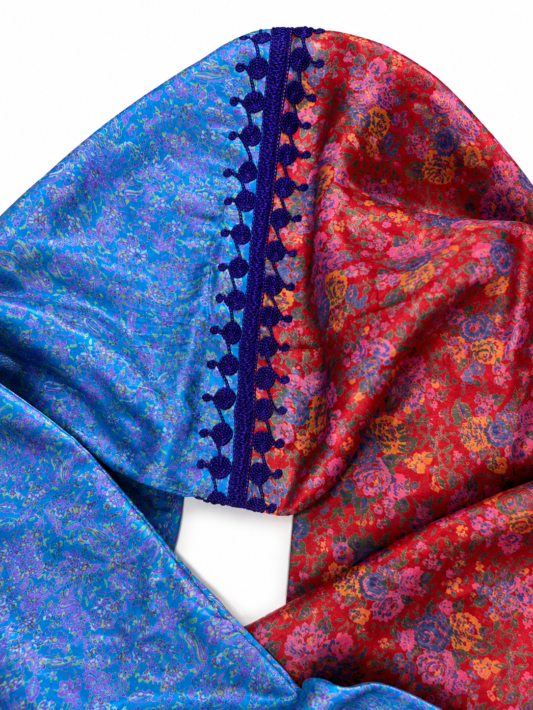 Sapphire Garden Silk Scarf