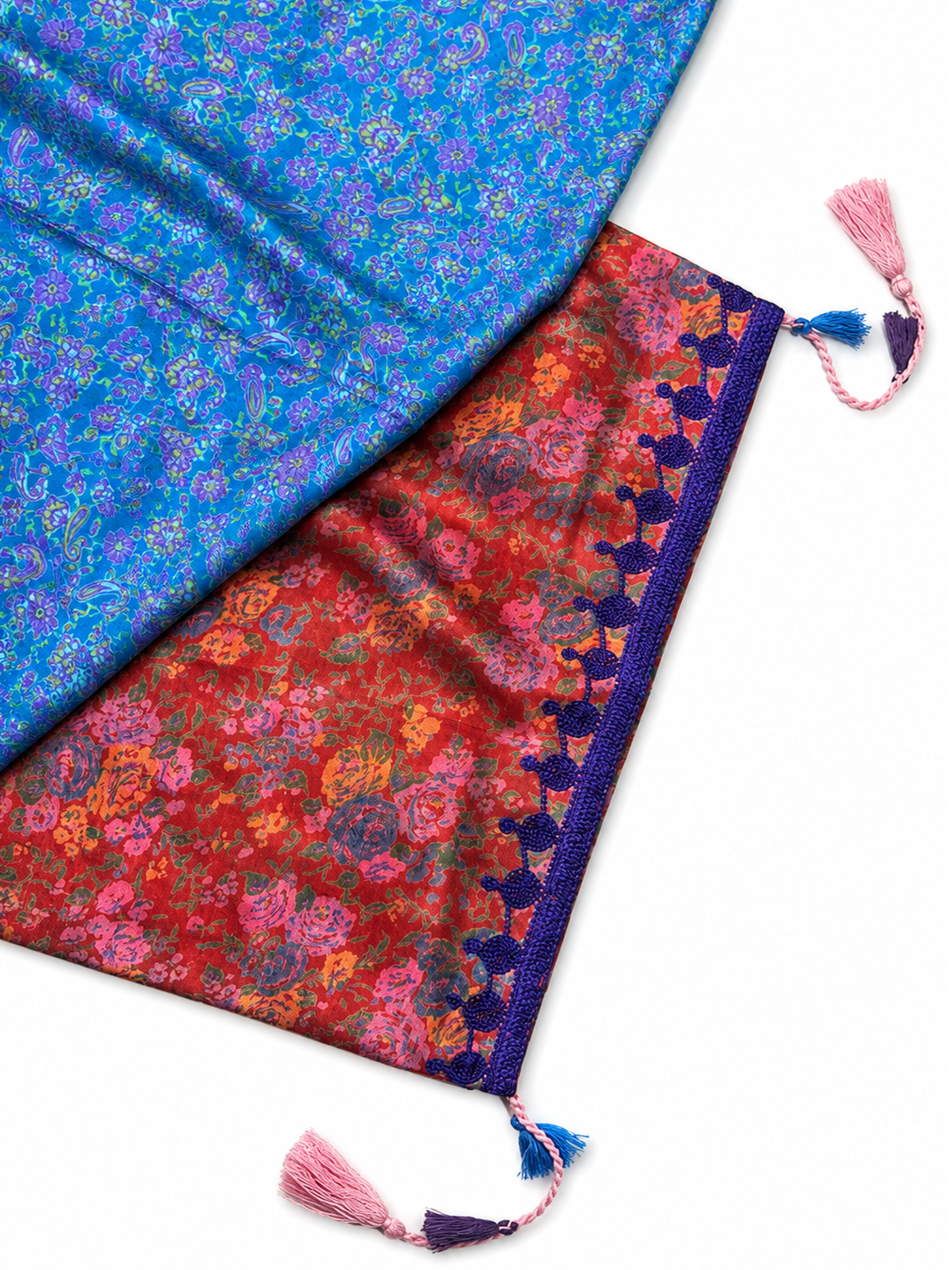 Sapphire Garden Silk Scarf