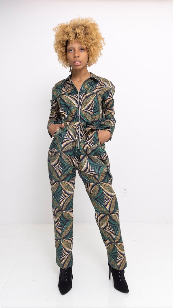 Contemporary print jumpsuit