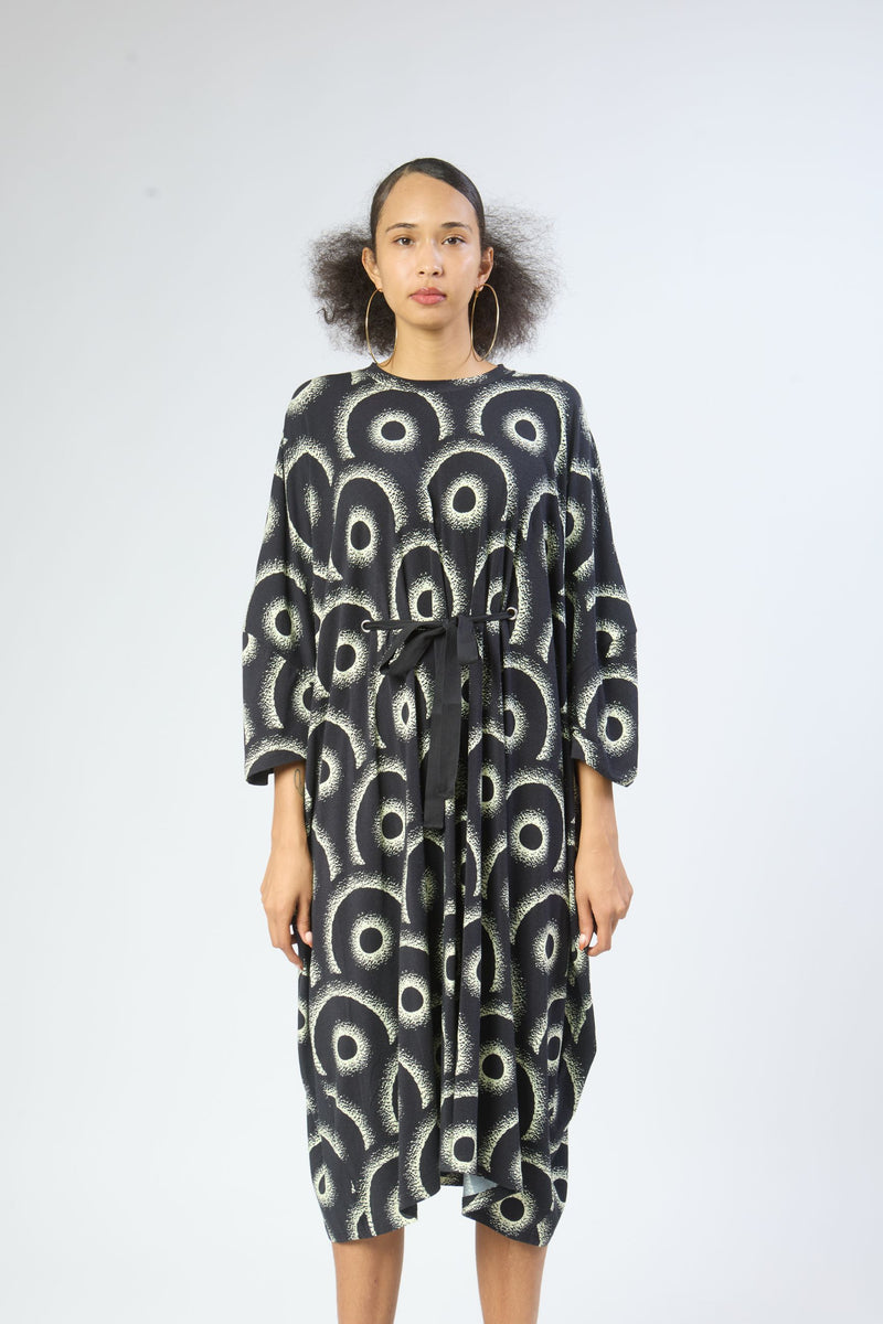 Kemi Boubou dress  - Sun rising black/white