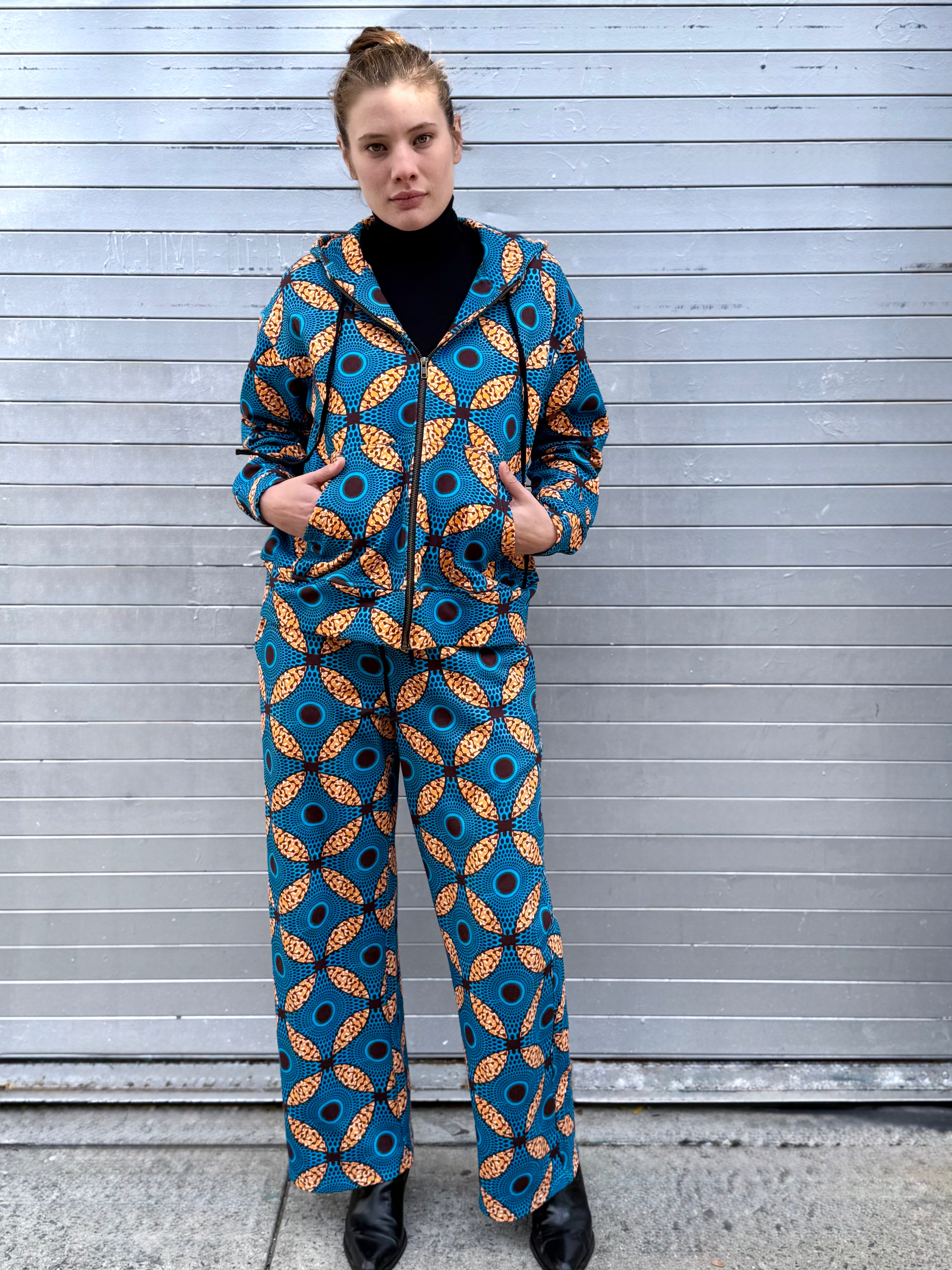 Imòlè Zip - Up Hoodie - Blue