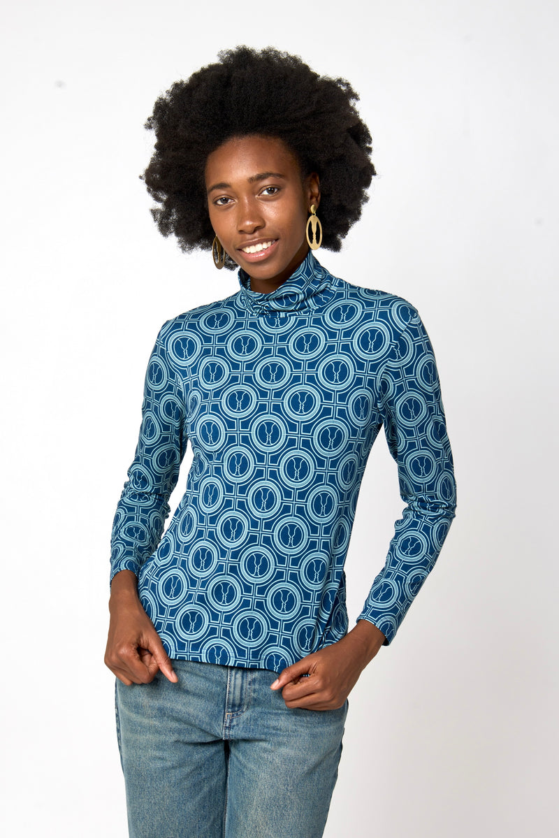 Icon Turtleneck - Medium Antique Blue