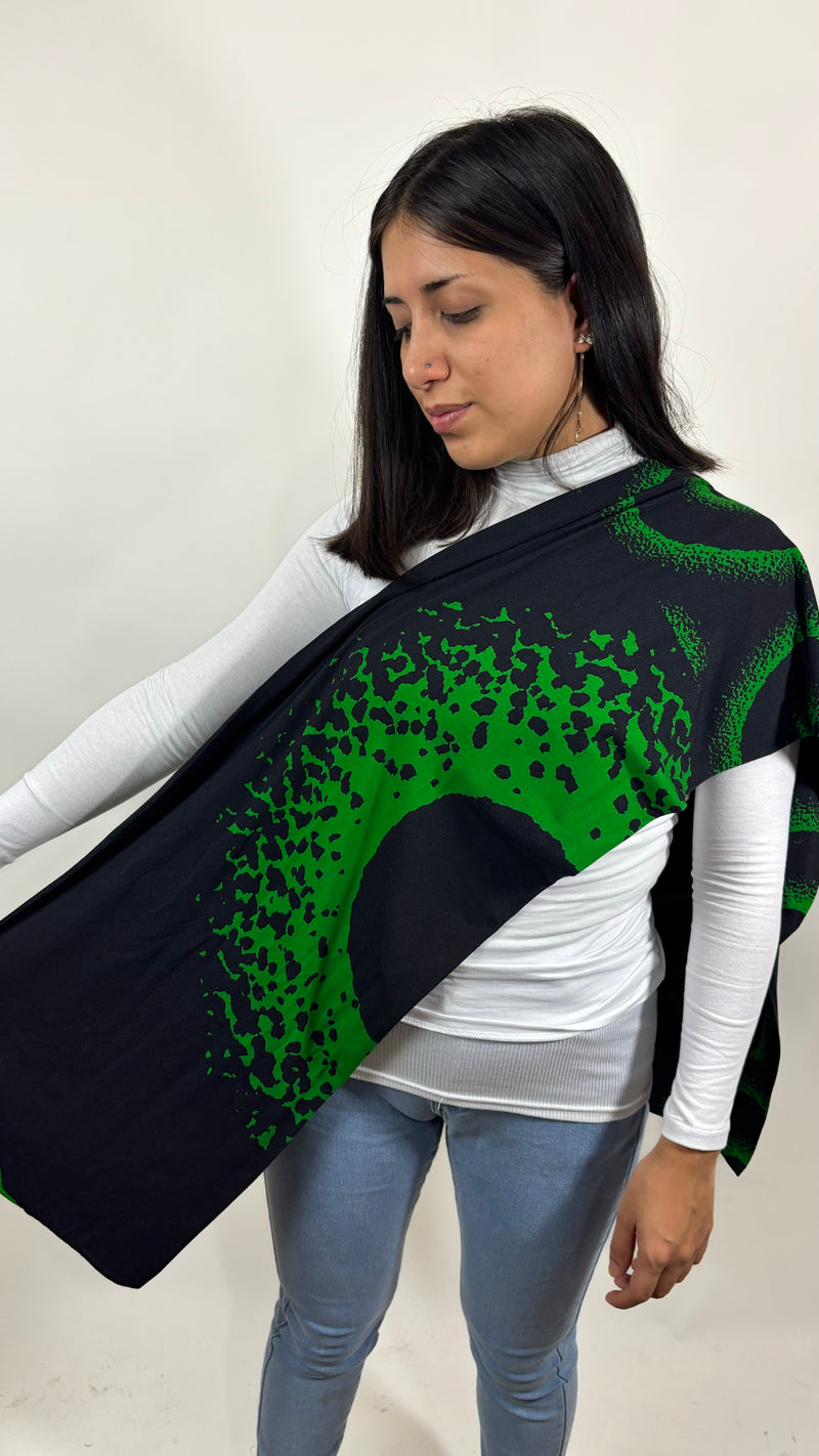 Sunrising Horizontal scarf -  Green Combo