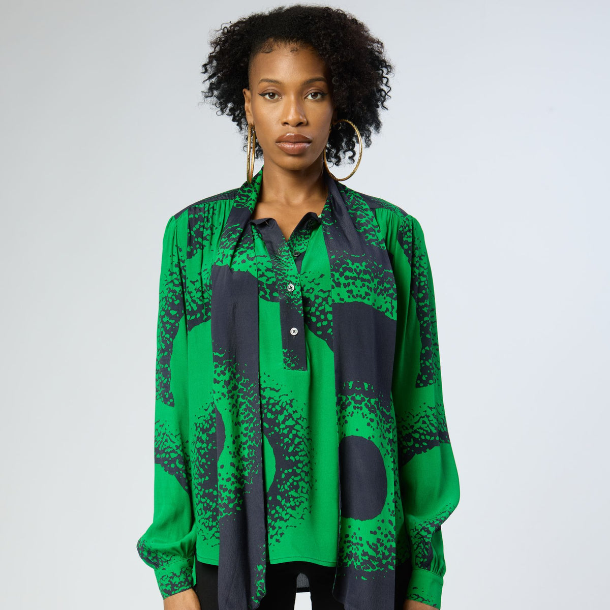 Dolly bow blouse - Sun Rising green | lolafaturotiloves