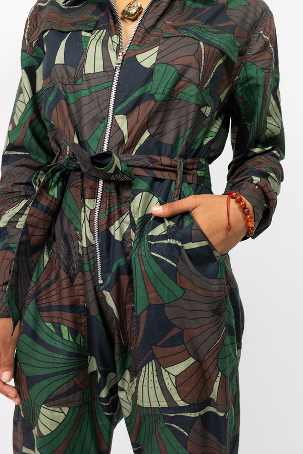 Relax Jumpsuit - Cargo Forest - Light Weight Cotton