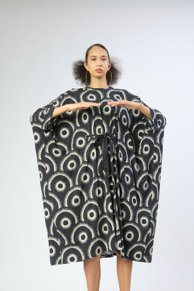 Kemi Boubou dress  - Sun rising black/white