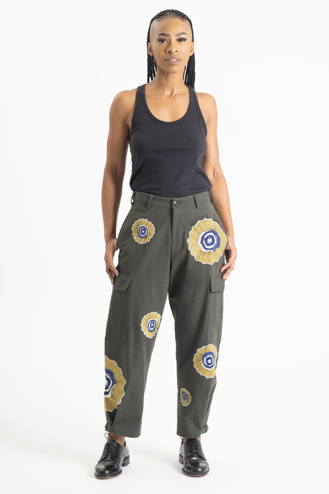 lola-faturoti-loves-pants-green-cargo-yellow-comet-full