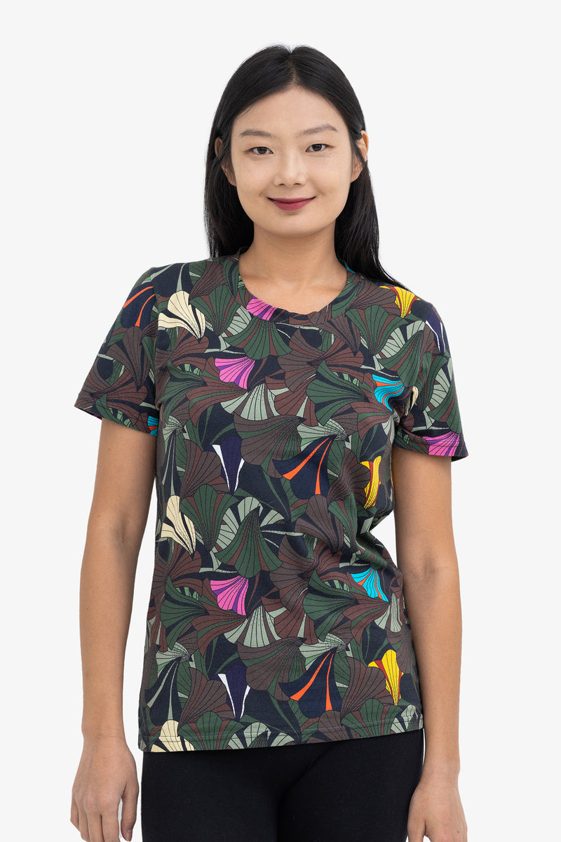 Tropical Camou T-Shirt - Forest Flowers