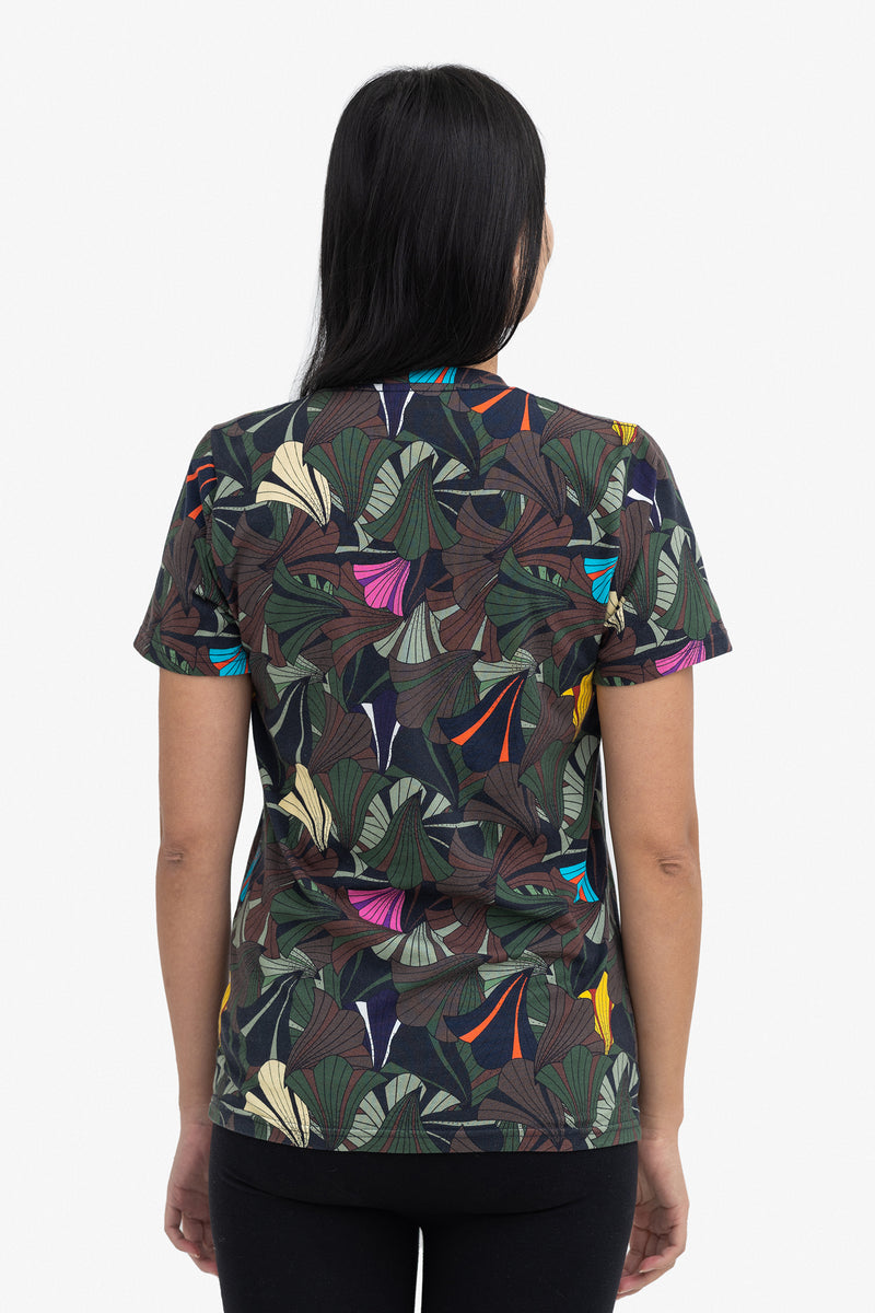 Tropical Camou T-Shirt - Forest Flowers