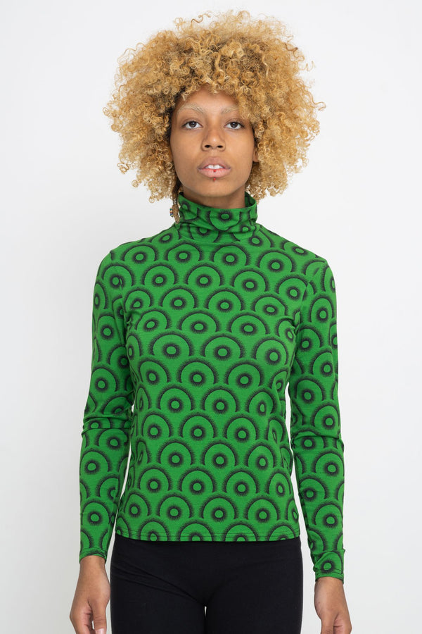 Woman's Long Sleeve Turtleneck  - Sun Rising - Verte