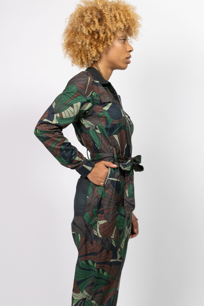 Forest Green Relax Fit Jumpsuit 